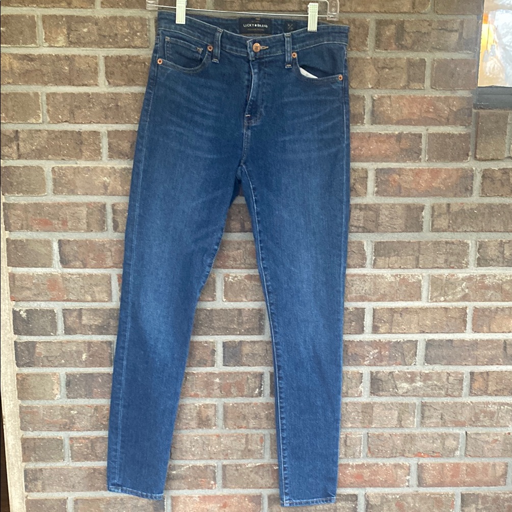 Lucky Brand Womens Skinny Jeans In Medium Indigo